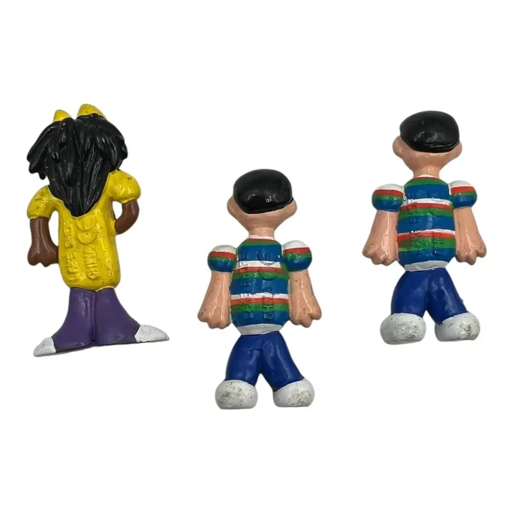 3 Vtg Lakeshore Pretend Play Learning Mini Figures People Dark Skin Twins LOT